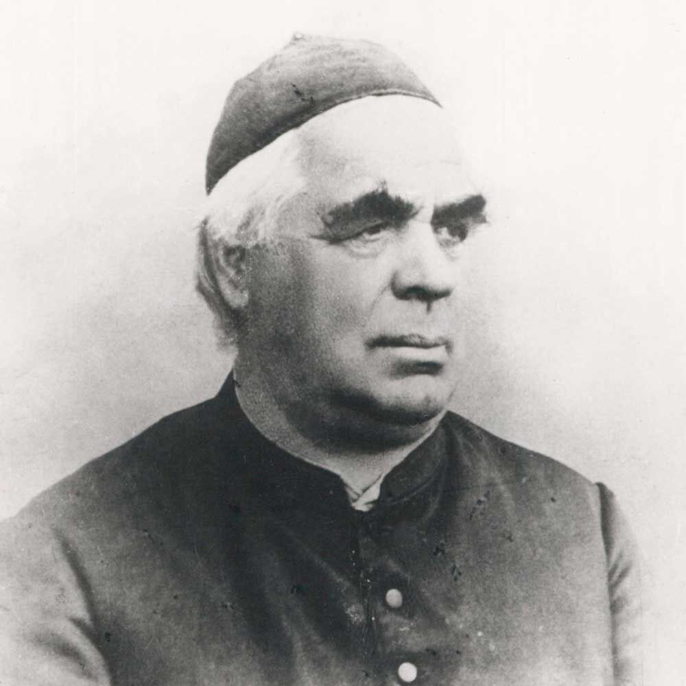 Schwarz-weißt Portrait von Sebastian Kneipp 
